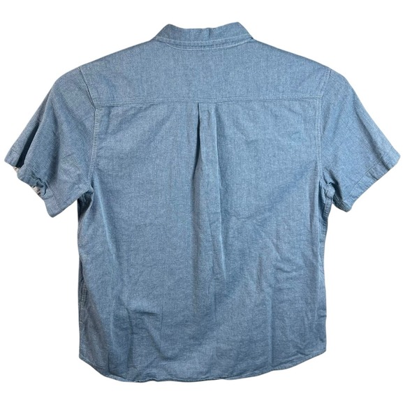 Carbon 2 Cobalt Mens XL Blue Woven Short Sleeve Button Up Shirt - Picture 2 of 4